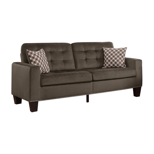 Lantana chocolate fabric sofa
