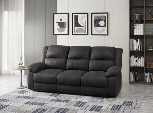 Navaro black manual reclining sofa