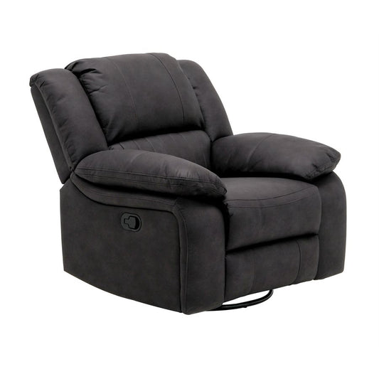 Navaro black swivel glider recliner chair
