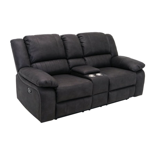 Navaro black manual reclining loveseat