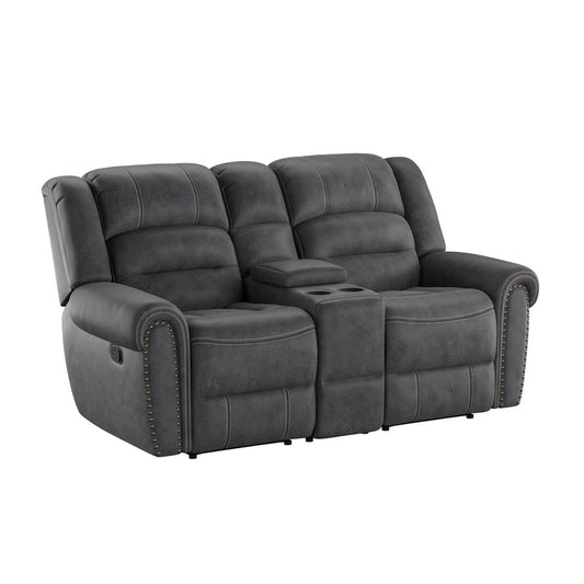 Baldwin reclining loveseat front view