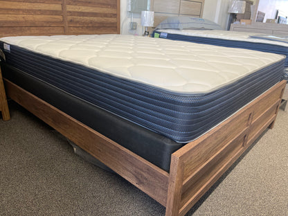 Layered design featuring 390 Bonnell coils, convoluted foam comfort layer, and supportive Perma Pad foundation