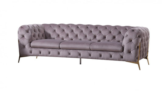 Sheila Modern Velvet Sofa - Silver